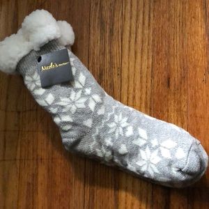 Calf length fuzzy socks